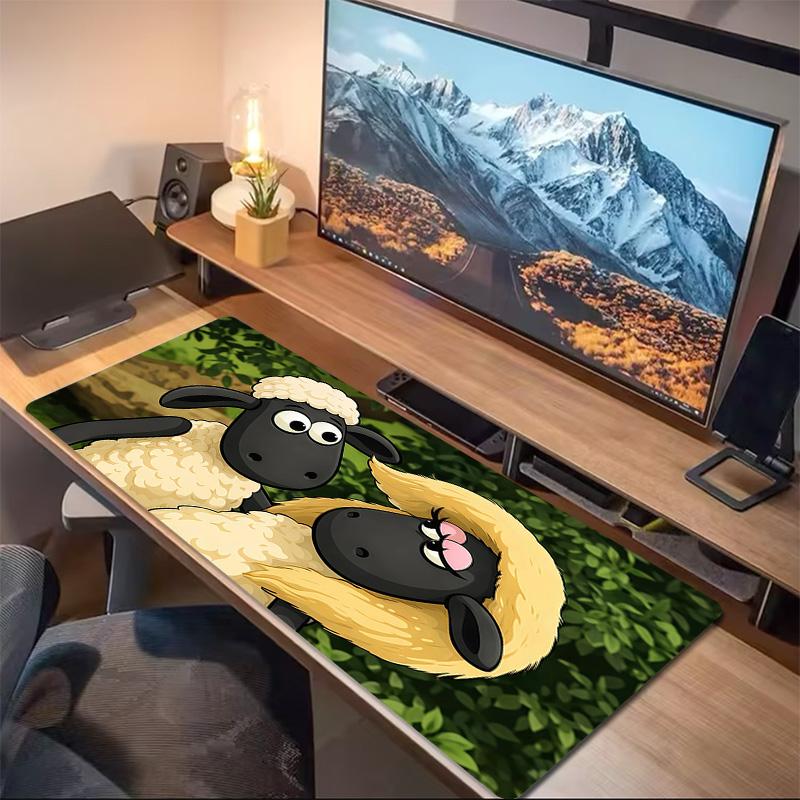 Shaun the Sheep2 Print  Cushion Non-slip Laptop Tablet Big Mousepad XXL Mat Mini PC Playmat With Lock edge