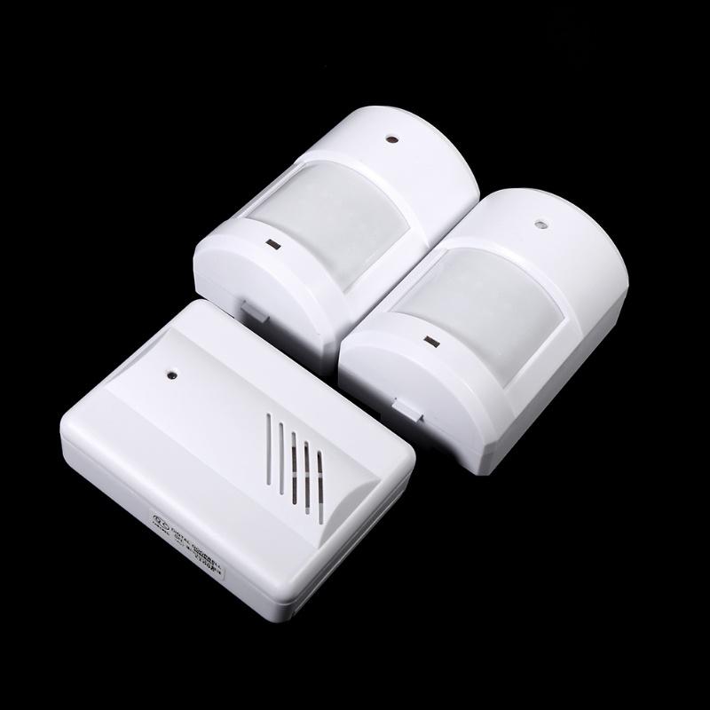 Motion Sensor Wireless Alert Secure System Doorbell Alarm For Home (1 Receiver 2 Transmitter)
