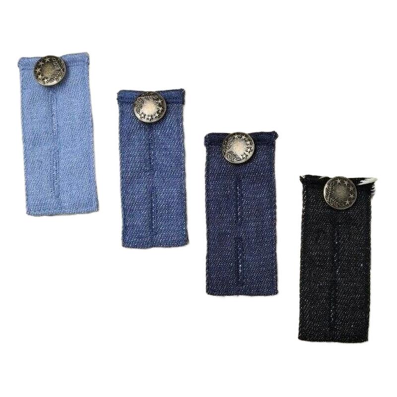 4Pcs/Set Denim Jeans Waist Extenders Waistband Expanders For Men Women Pregnancy Trousers Pants Jeans Skirt Button Extenders