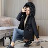 Pai Overcomes The New Korean Version of Loose Padded Cotton-padded Jacket with Big Fur Collar In Winter and Short Cotton-padded Coat In Winter.