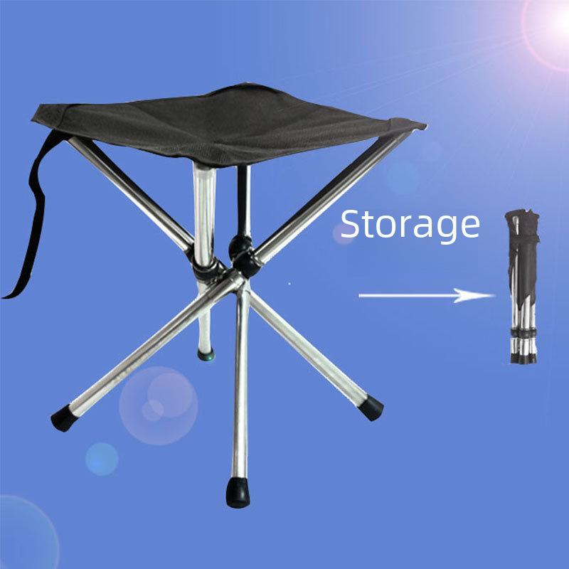 Portable Outdoor Telescopic Folding Camping Chair - Stainless Steel Fishing Stool