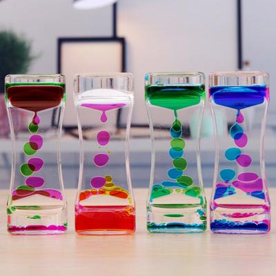 Liquid Motion Bubbler Olio Clessidra Accattivante Squisito Attraente Ornamento Acrilico Giocattolo Sensoriale Uso Ufficio