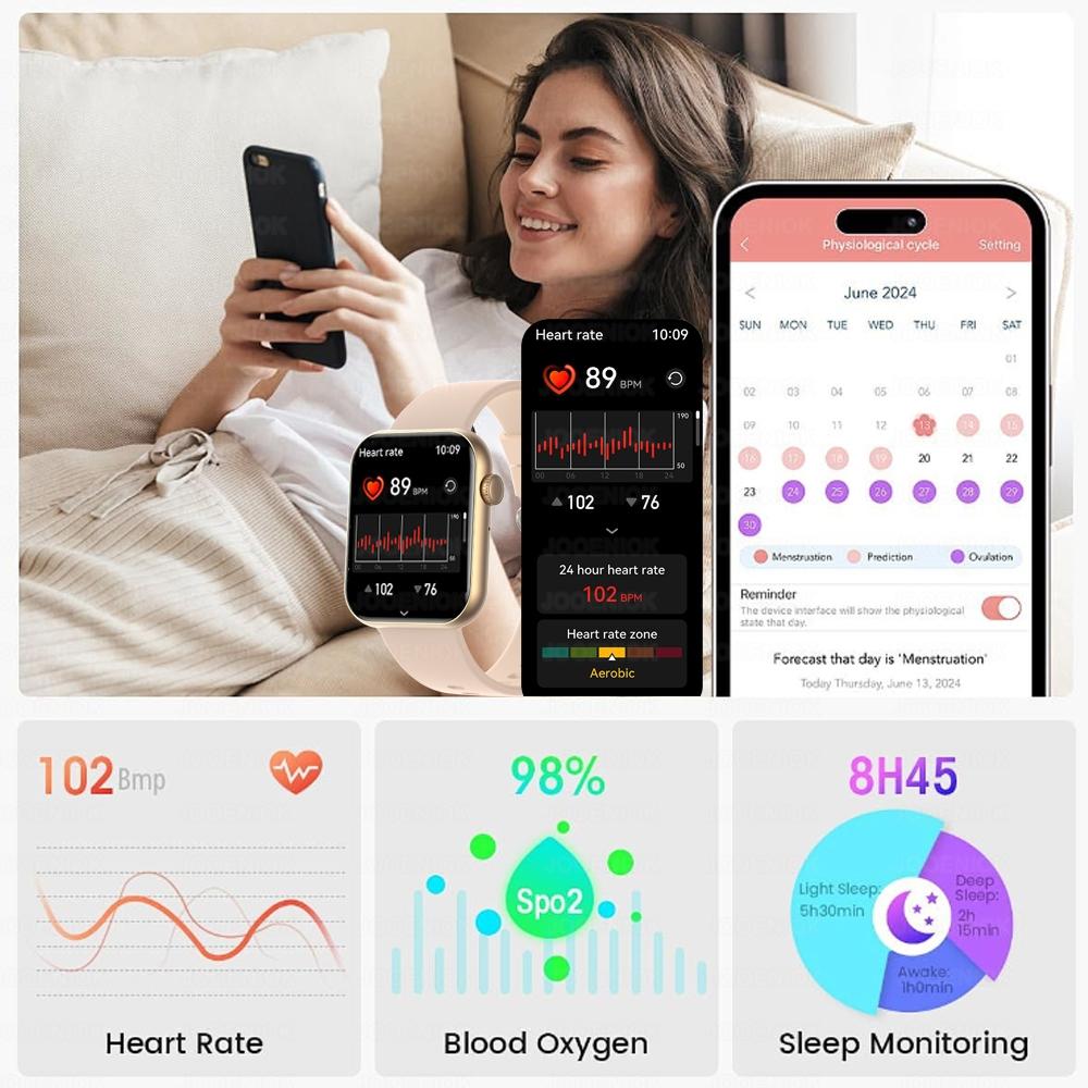 2025 New Smart Watch Men 1.91-inch Screen Bluetooth Call Sports Fitness Tracker  Heart Rate Health Monitoring Smartwatch Women