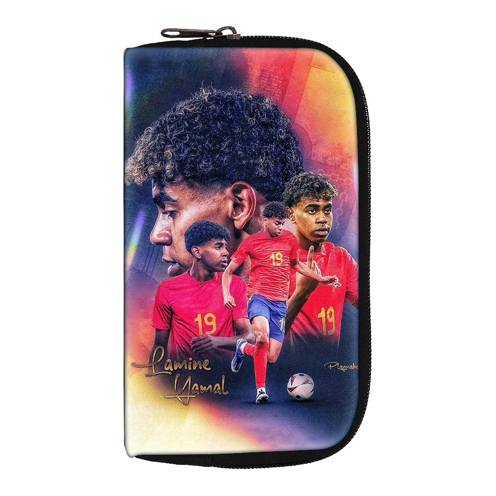 L-Lamin Yamal Wallets Portable Money Coin Purse Women Men Clutch Bag Credit Card Money Bags Storage Bag Headphone Bag