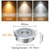 10ks LED Mini Downlight 3W 1W 85-265V Bodové světlo Stropní svítidlo Stmívatelné 110V 220V Embed Bílá Černá Stříbrná Včetně pohonu