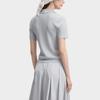 Fila White Solid Woven Slim Fit Polo Shirt Women Tops F11W623403F-GY