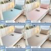 Solid Summer Color Cooling Gel Fiber Bed Mat With Lightweight Foldable Bedding