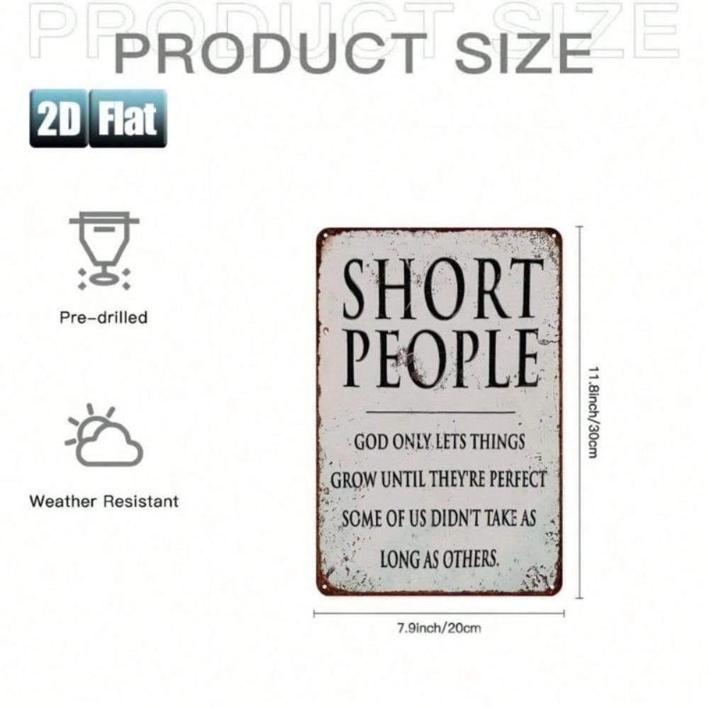 Vintage Metal Sign 20x30cm Humorous Patience Quote Wall Decor