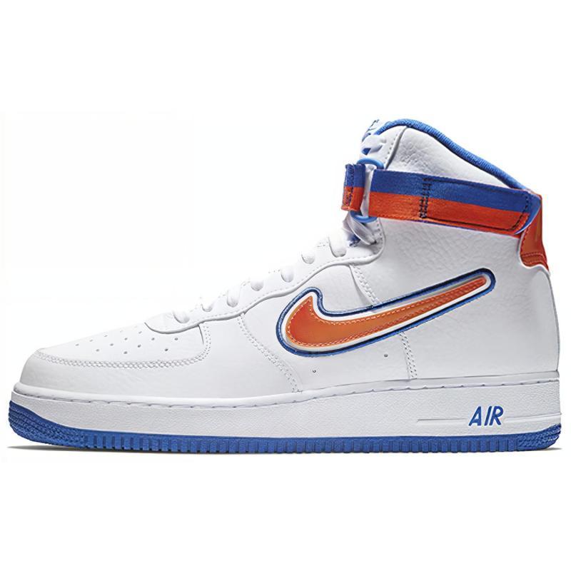 Nike Air Force 1 High Sport Nba White Team Orange Game Royal Sneakers AV3938-100