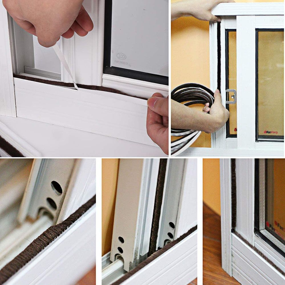 Rainproof Tape Windproof Gadgets Pile Weatherstrip Sealing Strip Self Adhesive Door and window seal