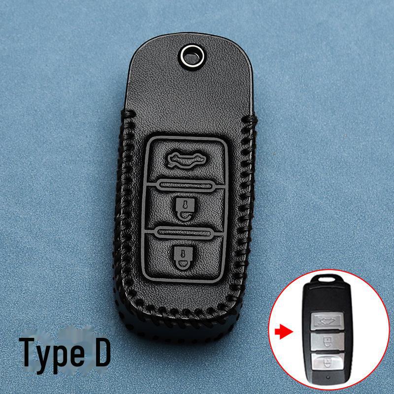 Dongfeng Lingzhi M5 Key Cover: Genuine Leather for Jingyi X3, X5, X6, S50, F600, SX6, and Fengxing T5