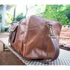 Men's Genuine Goat Leather Vintage Gym Traveler Travel Luggage Bag