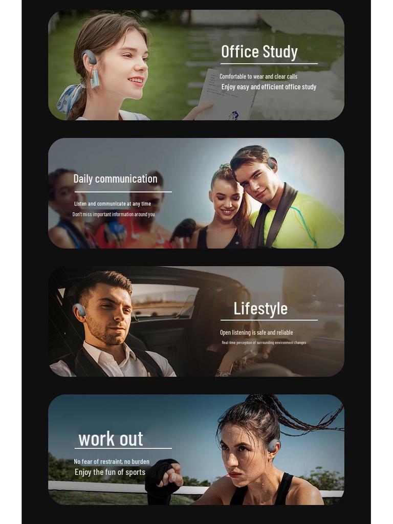 OWS Open-Ear Bluetooth Bone Conduction Earbuds for Running and Sports