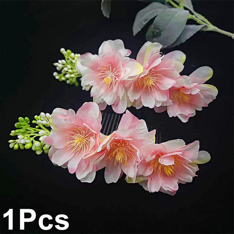 1pc Accessories Hair Side Flower Floral Hair Comb Retro Simulated Bridal Holiday Design