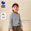 Mini Balabala Kids' Thermal Antibacterial High-Neck Long-Sleeve T-Shirt