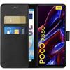 Hülle für Xiaomi Poco X5 5G - Schwarzes Portemonnaie Klapphülle Magnetverschluss Kartenfach Phonillico®