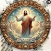 Jesus Rundes Aluminiumschild Wandkunst Christliche Dekoration Geschenk