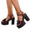 Sandali Zeppa Piattaforma Impermeabili con Tacco Chunky da Donna - Moda Estate 2025 Punta Aperta Stile Romano