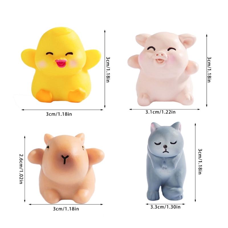 Capybara Fish Tanks  Statue  Car Mirror Bag Charm  Craft Table Top Display Decoration Hanging  Figure