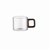 Walnut Handle Heat-resistant Glass Cup Glass Breakfast Milk Cup Espresso Cup Coffee Mug  Household
