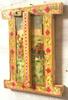 Handmade Wooden Inlay Window: Indian Folk Art Wall Decor