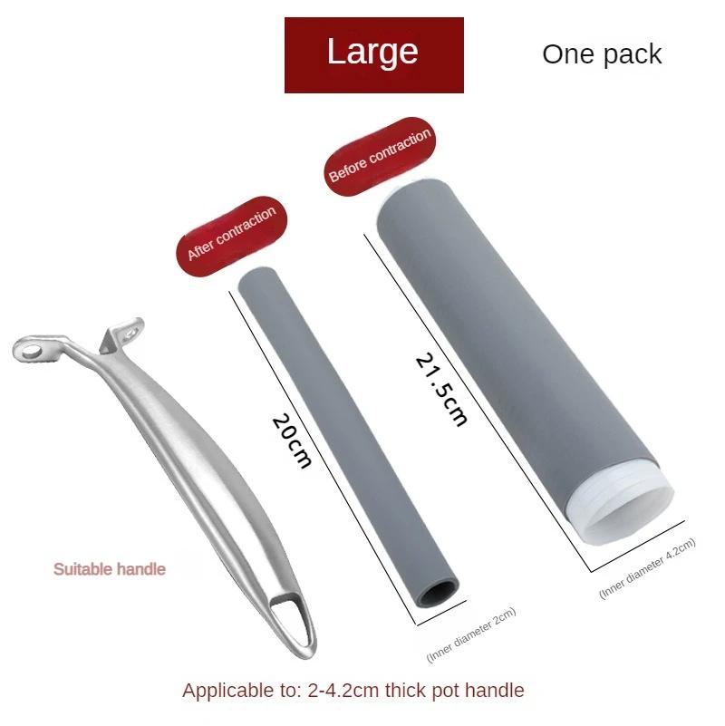 Wok Handle Heat Insulation Cover Handmade Iron Pot Anti-scalding Rubber Household Stainless Steel Milk Pan Frying Pan Set Dining