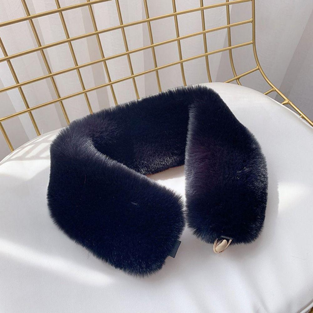 Winter Furry Fur Collar Plush Fake Fur Scarf New Faux Fox Fur Collar Shawl