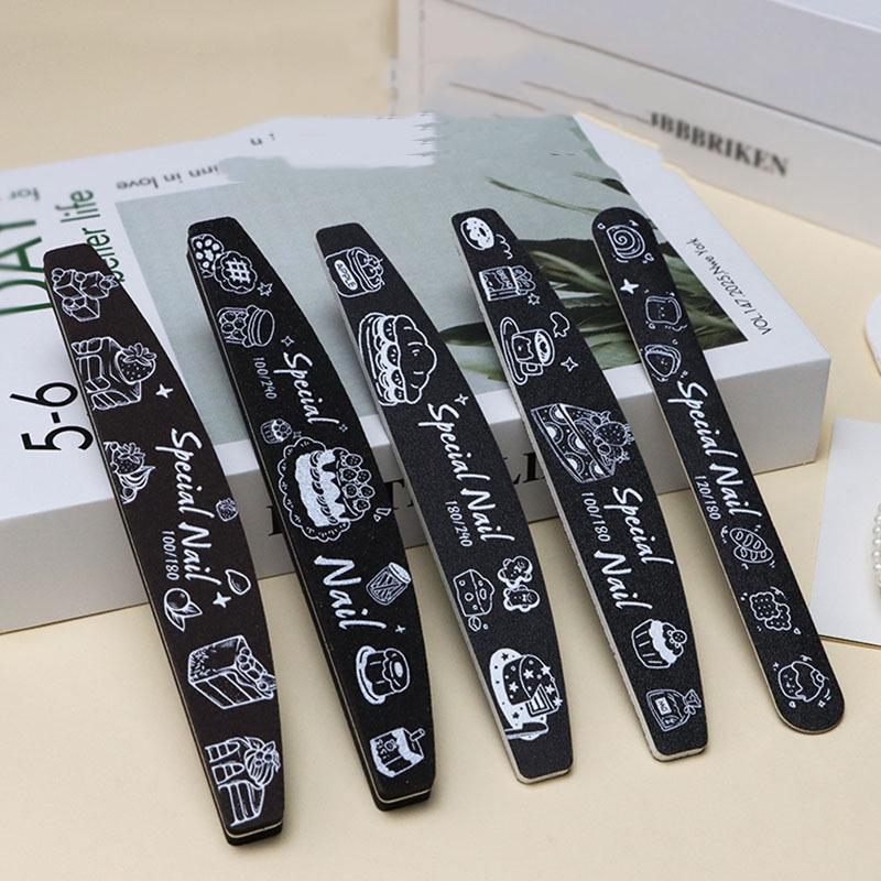 1Pcs Black Nail Files For Manicure Sanding Double Sided Nail File 100-240Grit Nail Art Care Tools High Quality Polishing Tools
