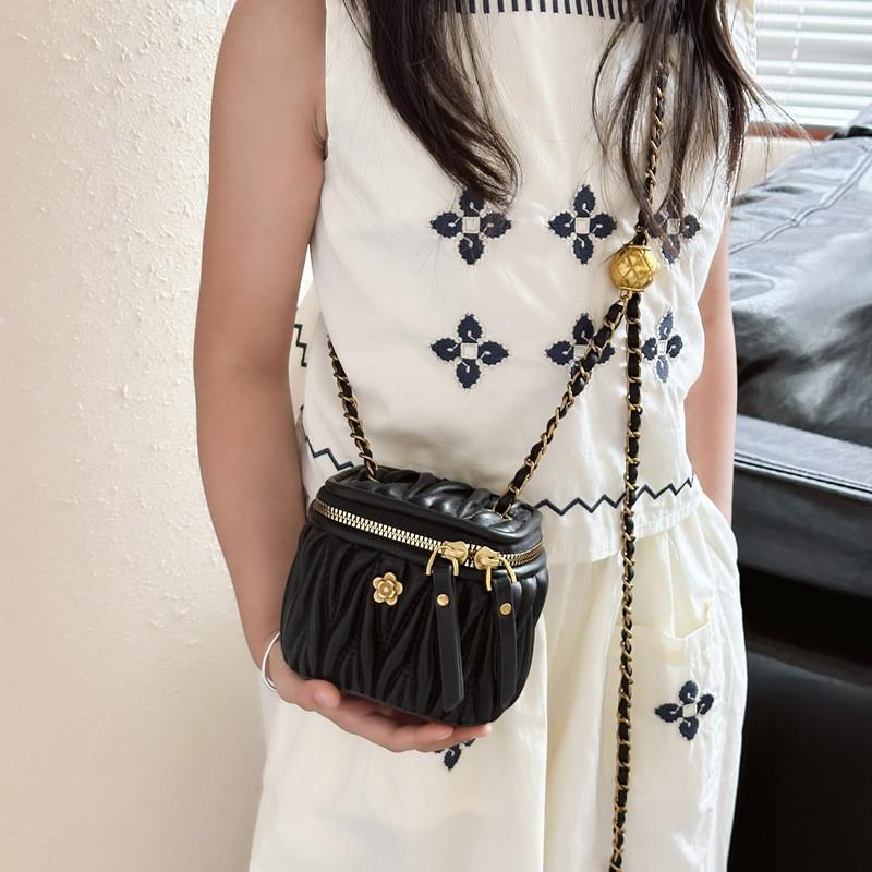 Lock Shape Flower Solid Color Single Shoulder Crossbody Bag Kids Gift Fashion