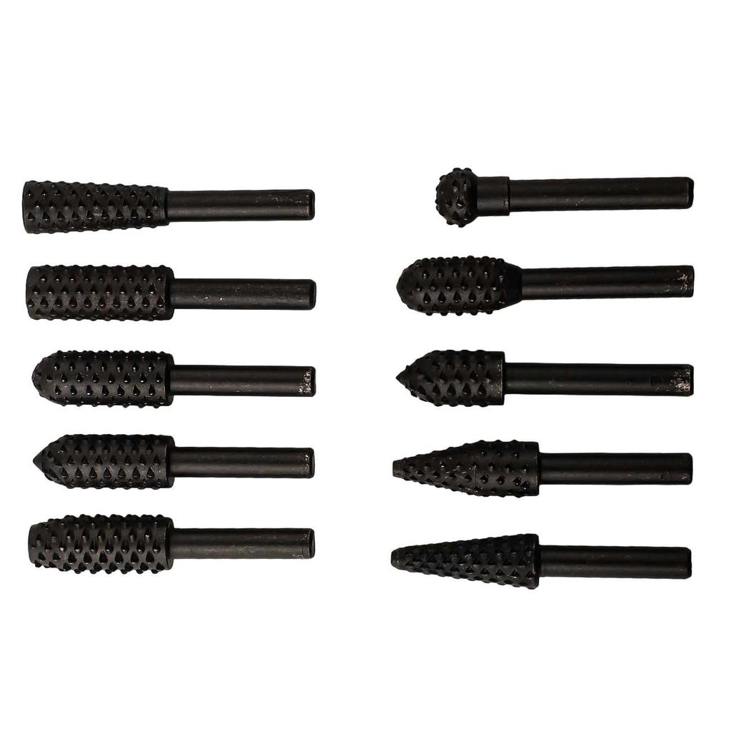 Chamfering Electric Grinding Head Grinding Head Set Wood File 6.35mm Shank Carved Grinding Head Electric Rotating Rasp