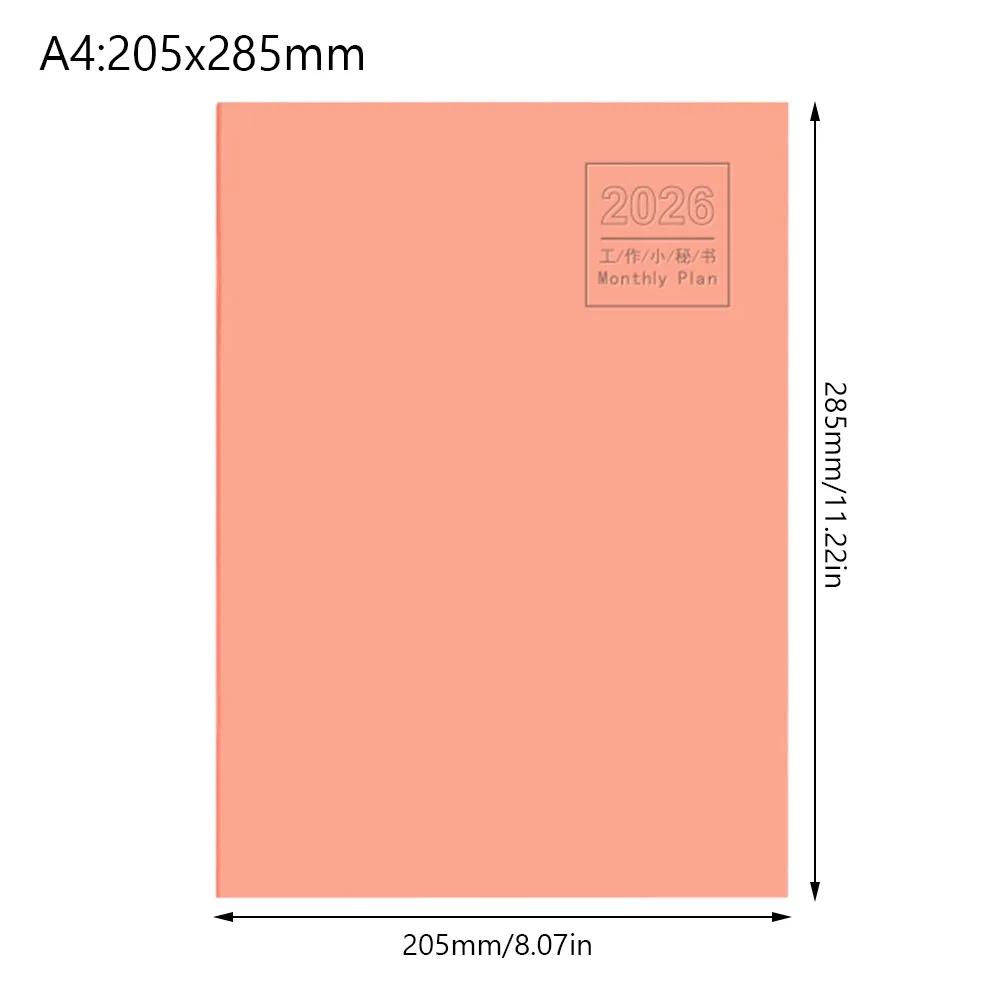 A4 A5 2026 Schedules Notebook 24 Sheets Learning Plan Planner Notebook Work Efficiency Life Check-in 2026 Calendar Planner