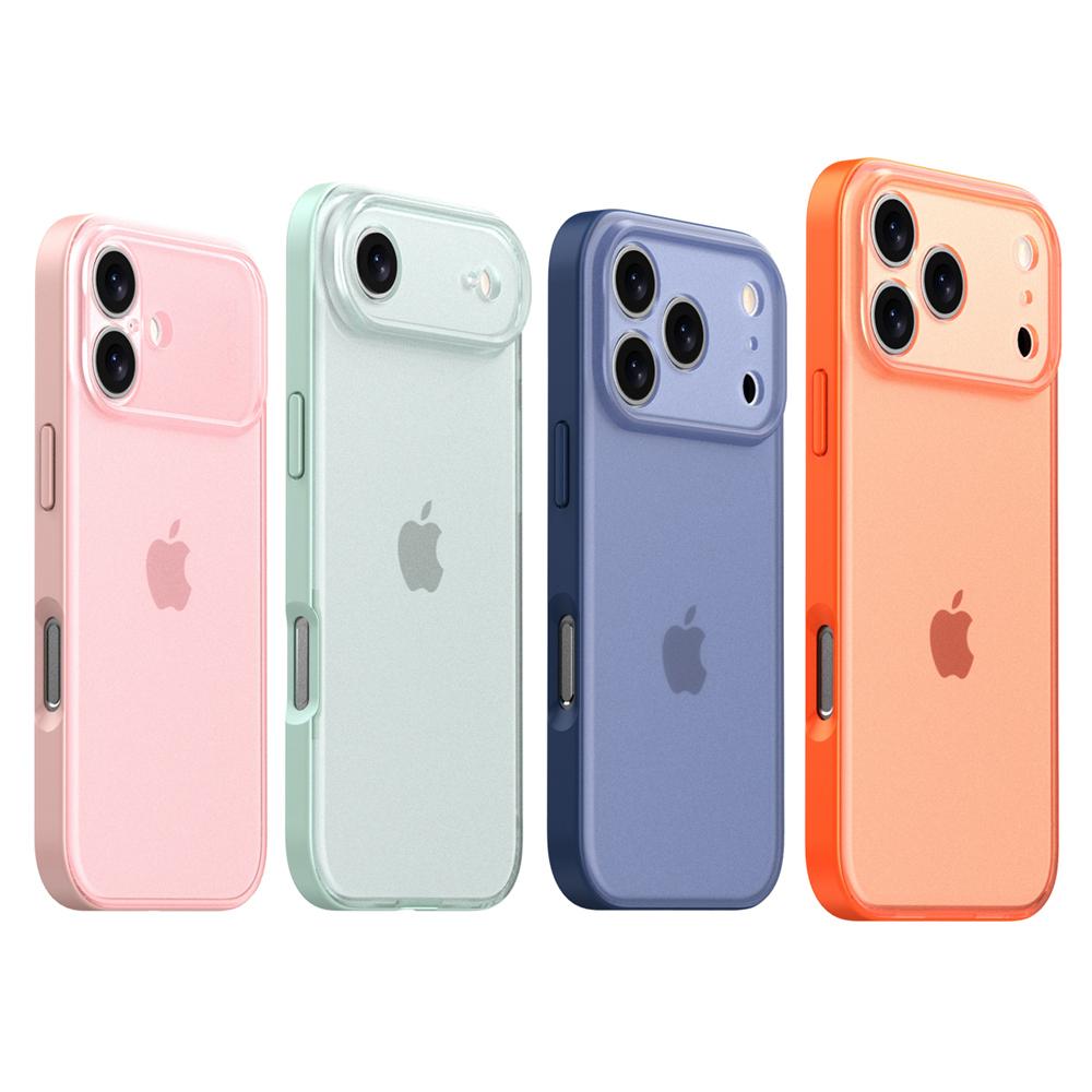 KEYSION Candy Color Matte Transparent Phone Case for iPhone 17 Pro Max Silicone+PC Shockproof Back Cover for iPhone 17 Pro 2025