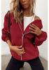 Women's Oversized Drawstring Zip Hoodie - Teen Girls' Autumn Casual Jacket Sweatshirt