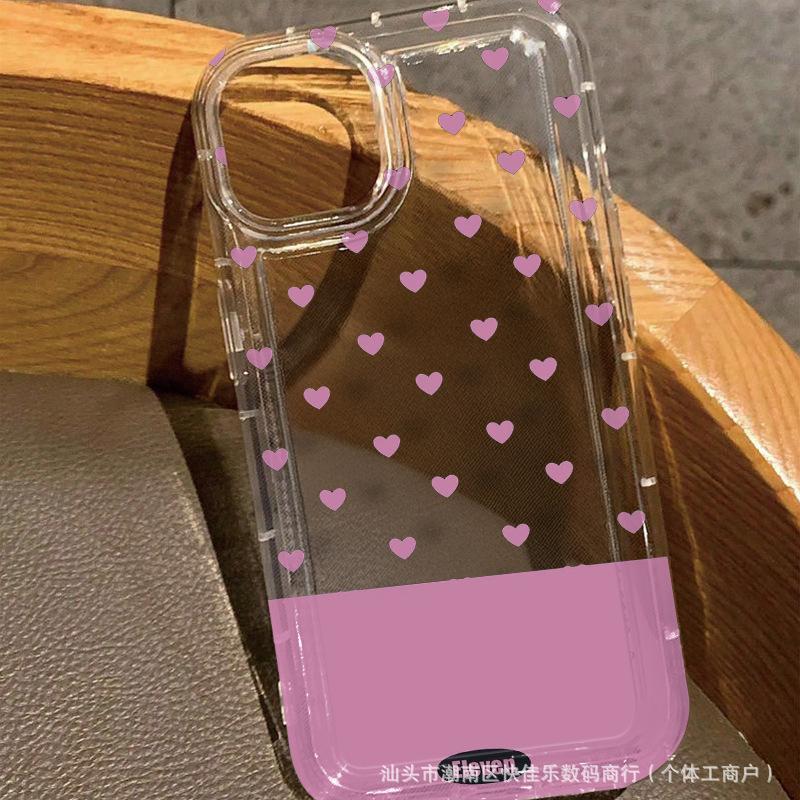 Full-screen Minimalist Heart Design Suitable for iPhone 11/12/13/14/15 PRO MAX, Apple 16 Airbag Shockproof X/XS