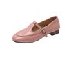 Women's Square Toe Low Heel Single Shoes Autumn Shallow Mouth One Strap Waterproof Non-Slip Low Top Shoes