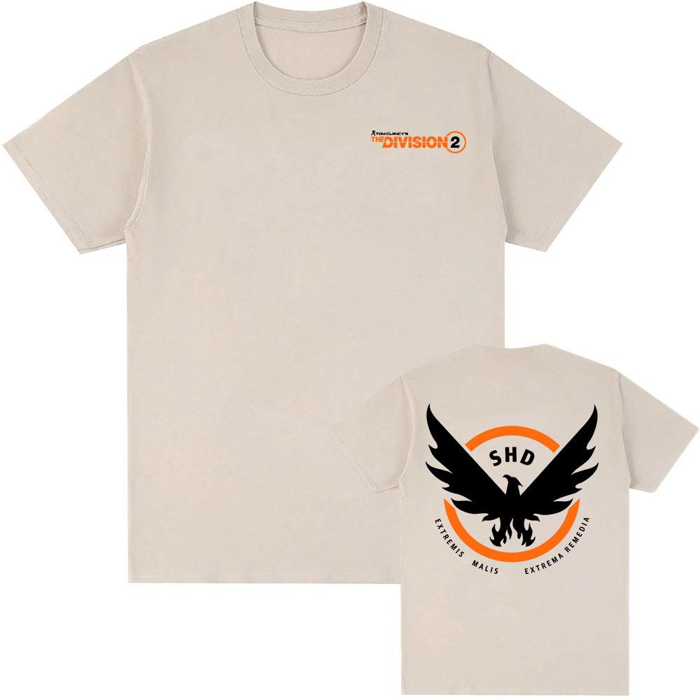 Tom Clancy's The Division 2 SHD T-Shirt Rundhals Kurzarm Lässiges Lockeres T-Shirts Herren Damen Kleidung Spieldesign Grafik T-Shirt