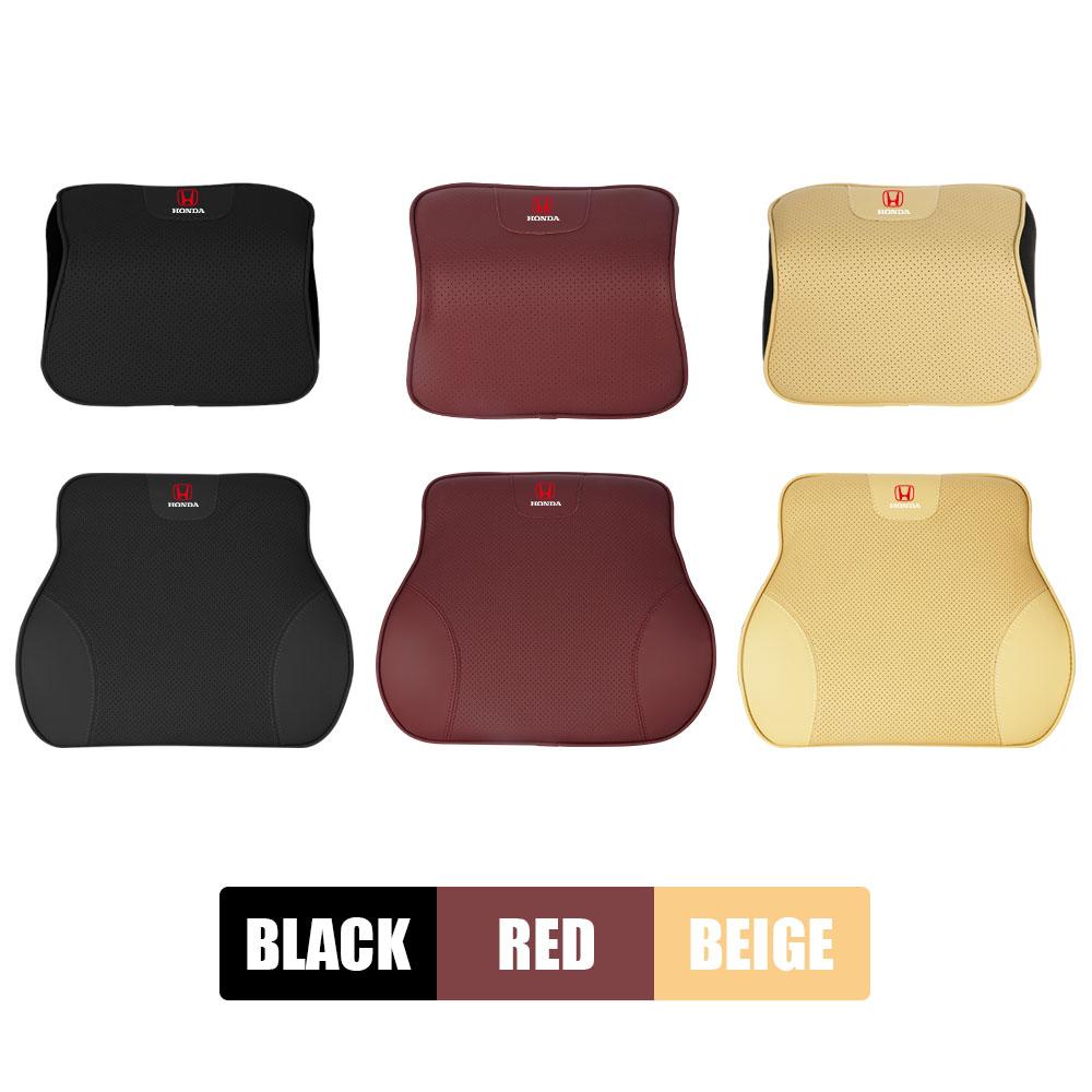 LUP1 Car Seat Back Neck Pillow Waist Support Cushion Pad Headrest For Honda Civic Accord City CRV Jade Fit Odyssey Hybrid Accessories