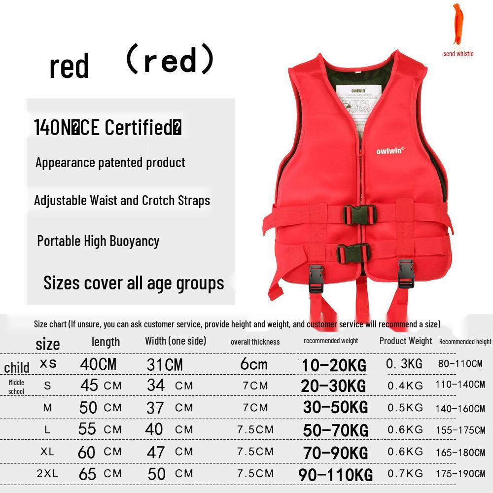Universal High Buoyancy Life Jacket for Water Sports and Safety