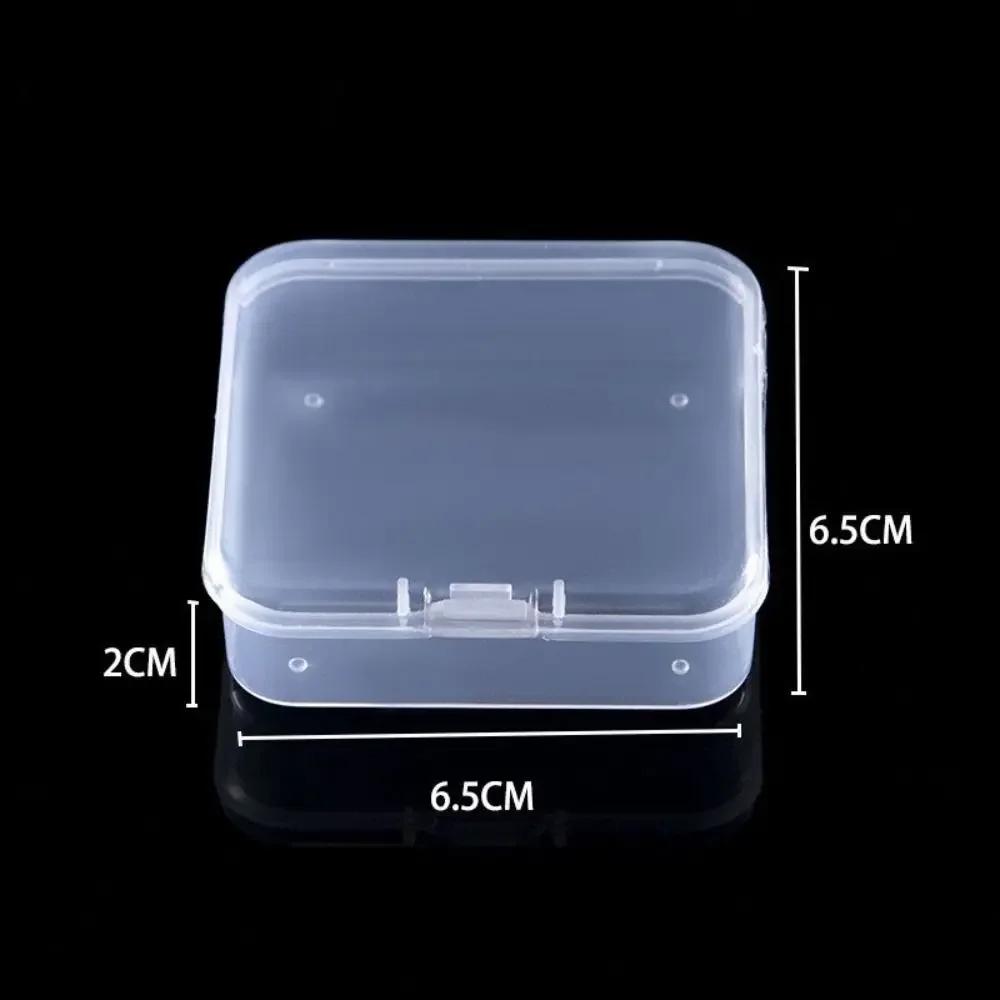 Square Round Plastic Transparent Storage Box Small Items Sundries Organizer Case Jewelry Beads Container Box Tools Accessories