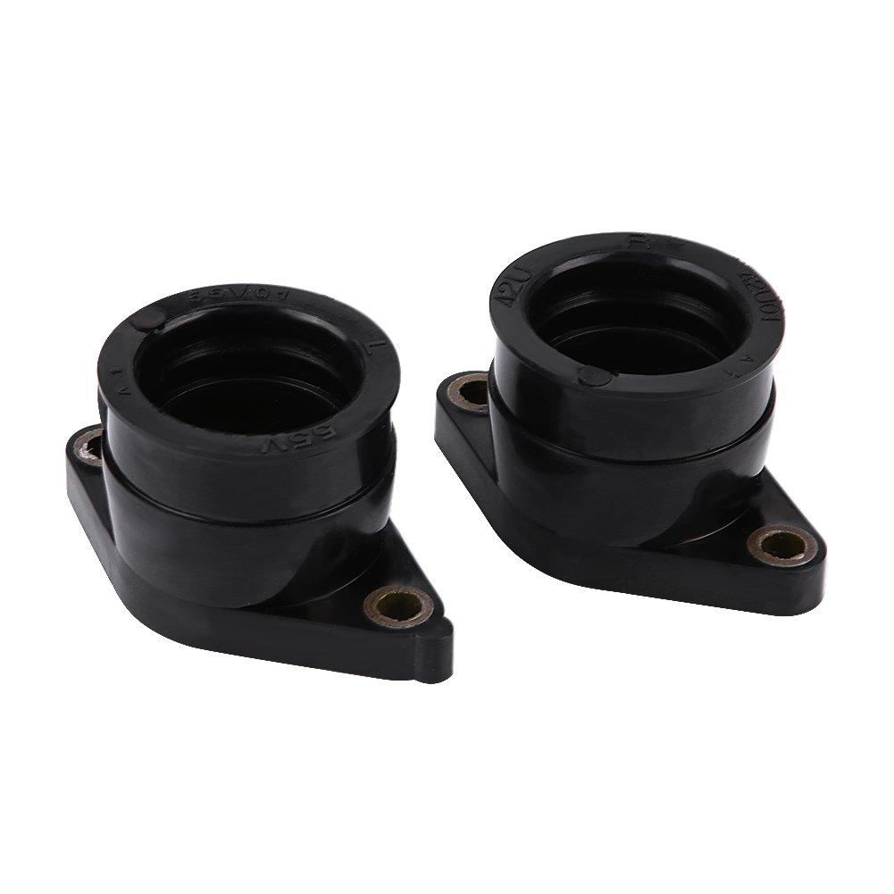 Aramox Motorcycle Carburetor, 2PSC Carburetor Cab Intake Manifold Boot/Joint (Yamaha) TT350 86-87 XT350 85-00 42U-13596-01-00
