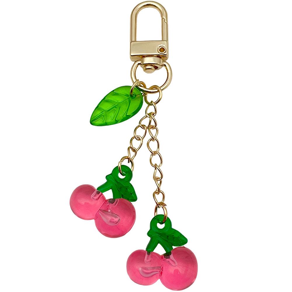 3D Strawberry Keychain: Fashionable Resin Fruit Bag & Car Ornament for Women