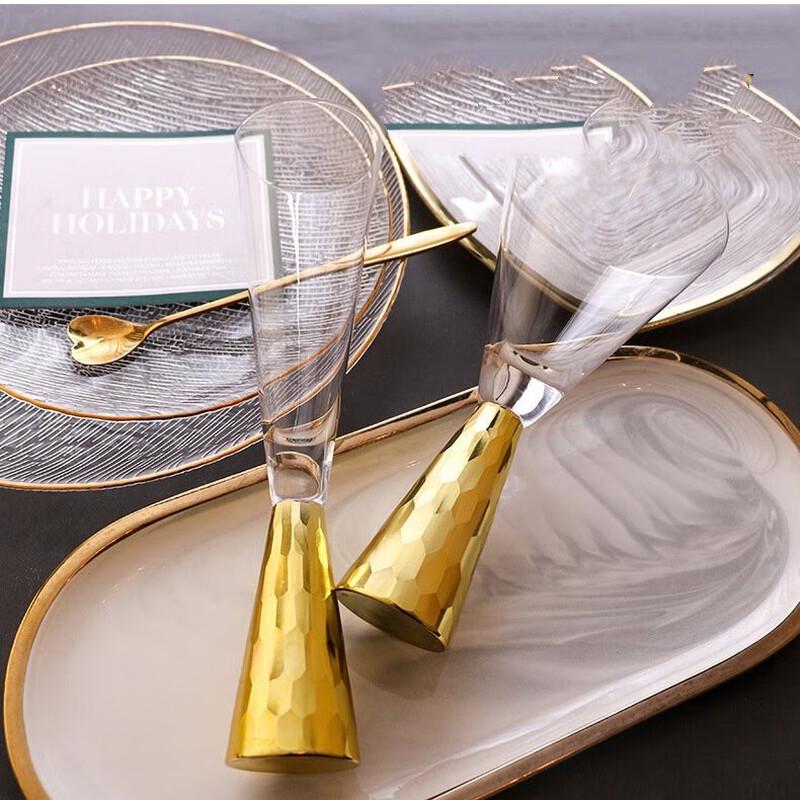 Złota Podstawa Koktajl i Kieliszek do Wina