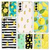 Mediterranean Lemon Phone Case For Samsung Galaxy S22 5G S20 Ultra S21 FE 5G S10E S9 S8 S10 Plus Note 20 10 Clear Silicone Cover