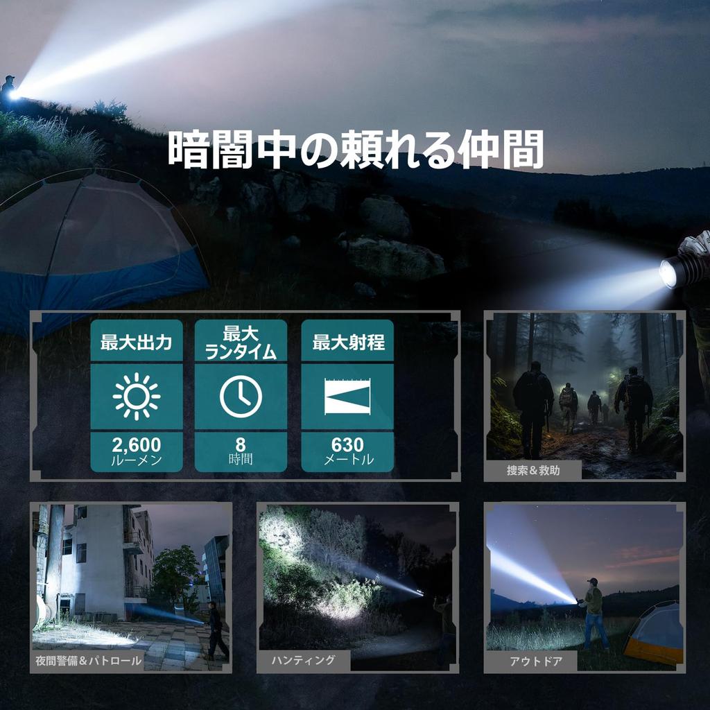 OLIGHT WARRIOR X 4 LED Tactical Dual 2600 High IPX8 for Outdoor Disaster and Patrol Flashlight, Flashlight, Rechargeable, Lumens, Brightness,