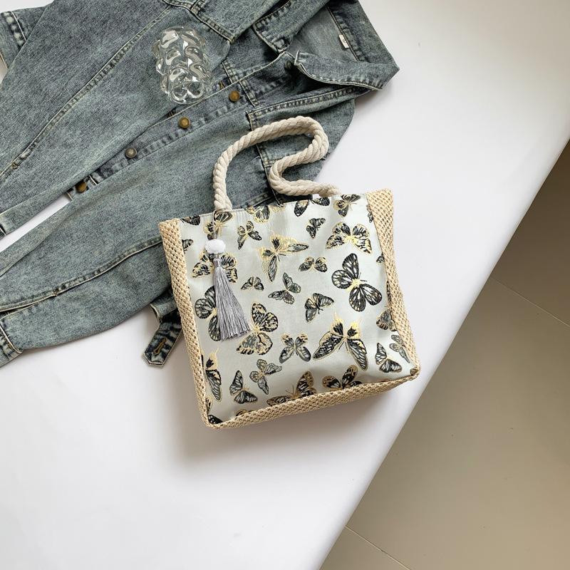 

Жіноча літня сумка 2024 Нова проста повсякденна модна сумка на плече великої місткості Модна проста сумка в стилі ретро срібний