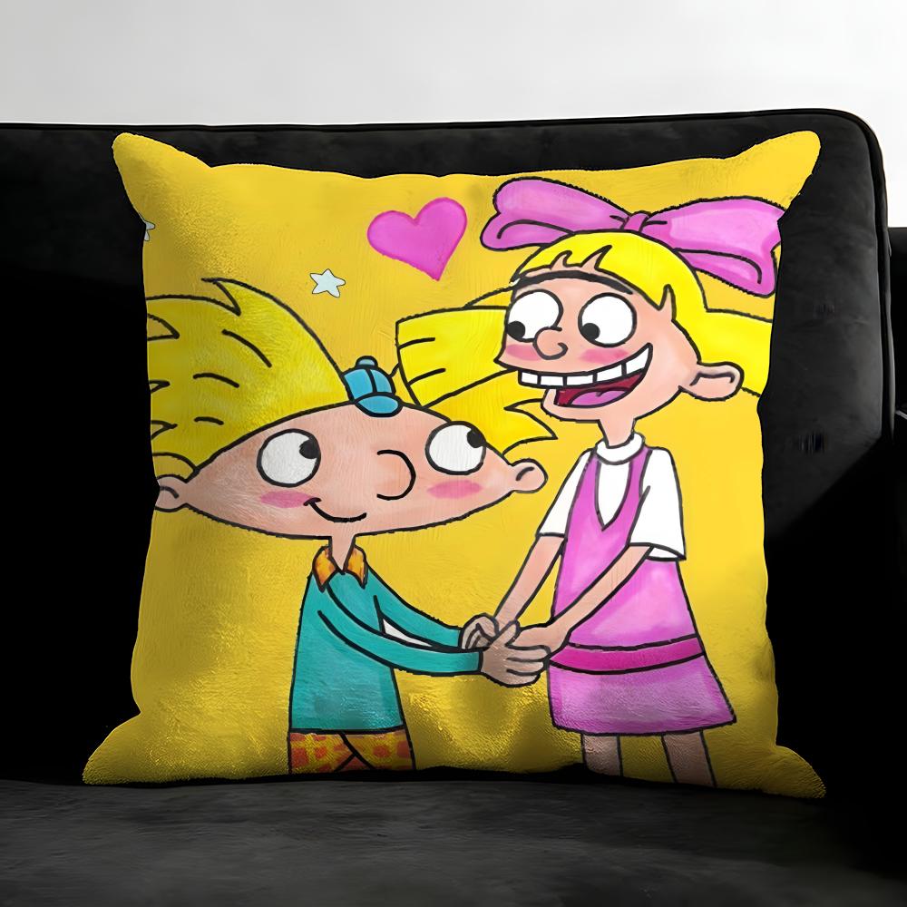 H-Hey Arnold Cartoon Cushion Cover Pillowcase Ultra Soft Skin Friendly Fabric Cloud Like Comfort & Concealed Zipper