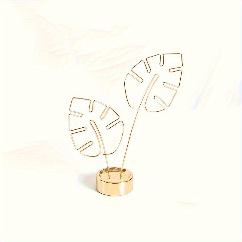 

1 шт. Причудливый металлический зажим для стикеров в виде листа на панцире черепахи - Уникальный настольный держатель для визиток и фото в скандинавском стиле Dark Grey