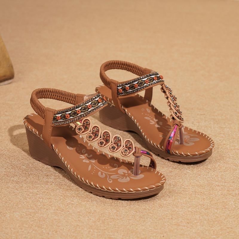 N Nü Summer Platform New Rhinestone Evening Wind Wedge Peep-toe Sandals