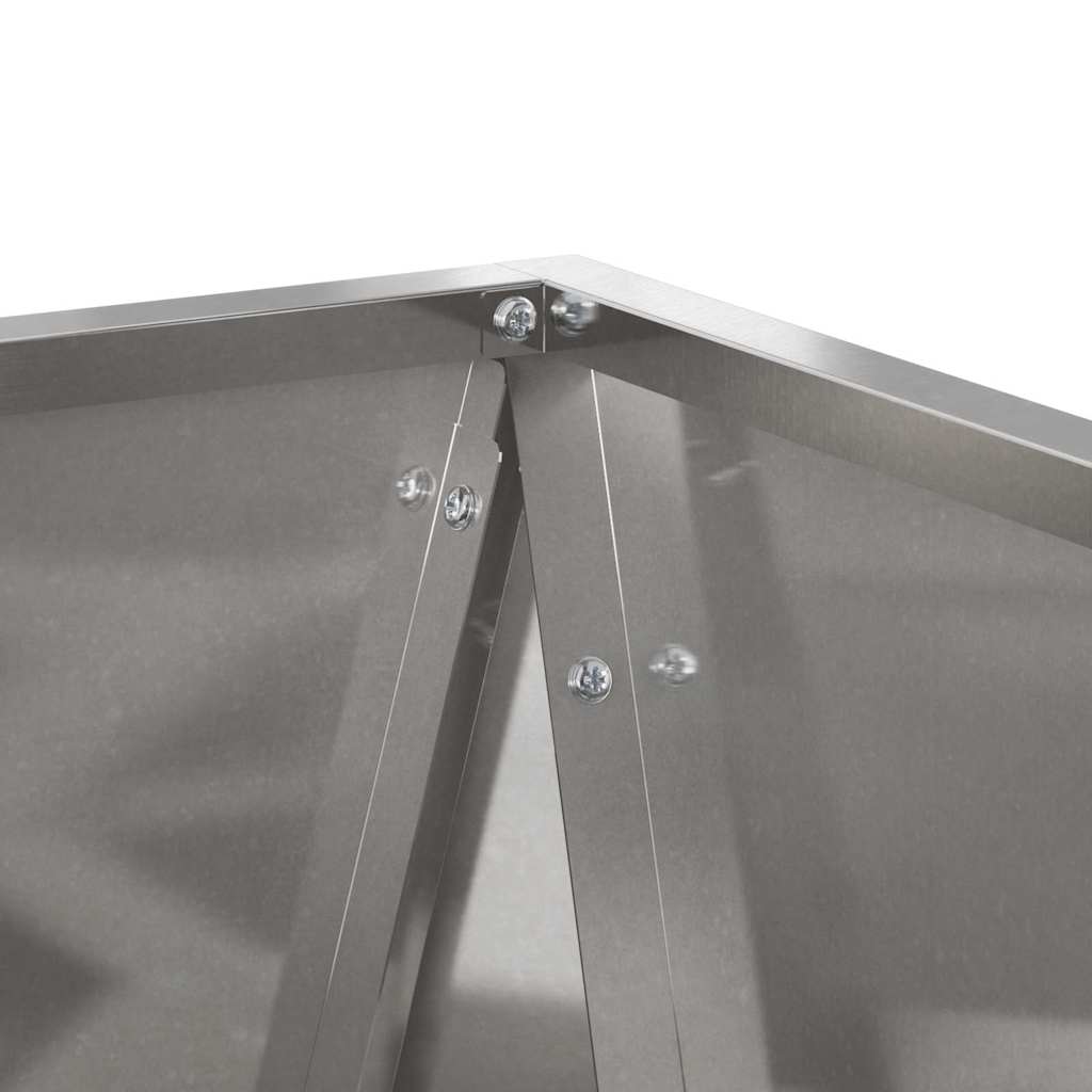 Plant Pot Silver 50 X 50 X 75 Cm Stainless Steel