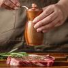 Hand Cranked Pepper Grinder Set Vase Shape Acacia Wooden Black Pepper Grinder Adjustable Ceramic Core Kitchen Grinding Tools